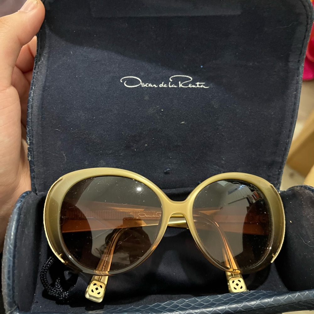 Oscar de la Renta Gold Sunglasses